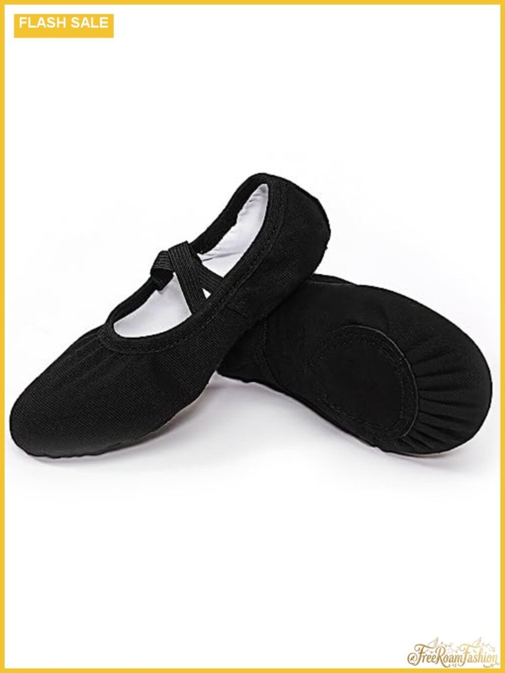 Canvas Ballet Dance Shoes Split Sole Elastic Strap